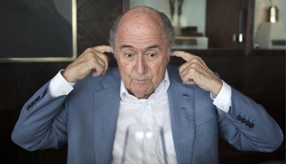 FIFA-Chef Sepp Blatter auf einer Pressekonferenz