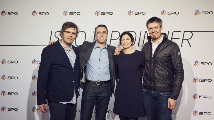 Reinhard Pascher, Johannes Schüssler, Claudia Deneriaz (PR Manager Fusalp) und Antoine Deneriaz (CEO Deneriaz, Fusalp)