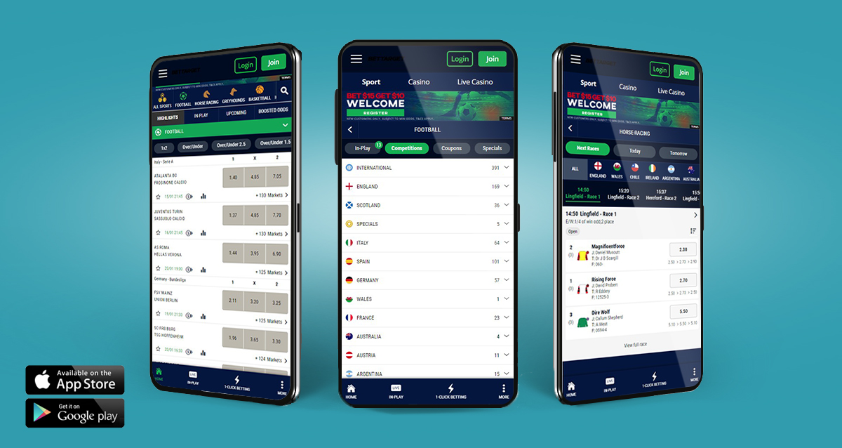 The BetTarget mobile betting app