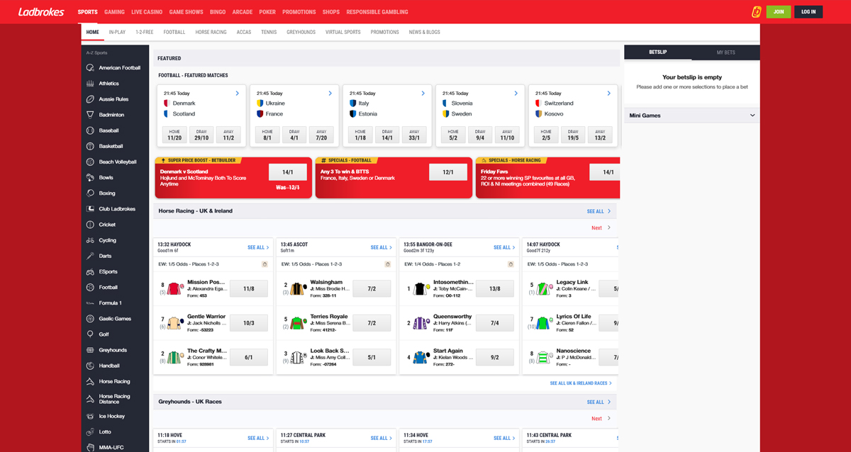 Ladbrokes online betting site