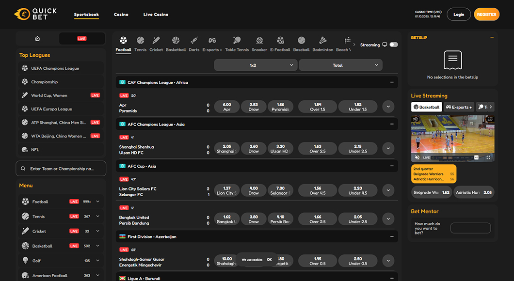 In-play Betting On The Quickbet Website