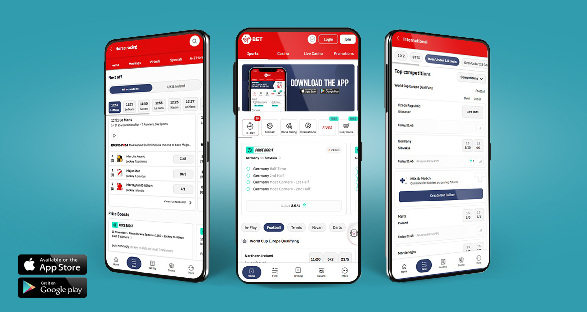 The Virgin Bet mobile betting app