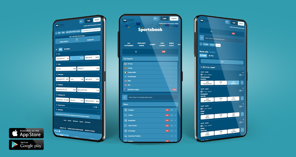  The YetiBet mobile betting app