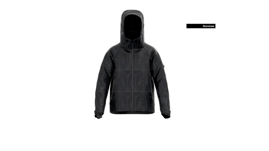 Down ski jacket for young fashion fans with reflective elements