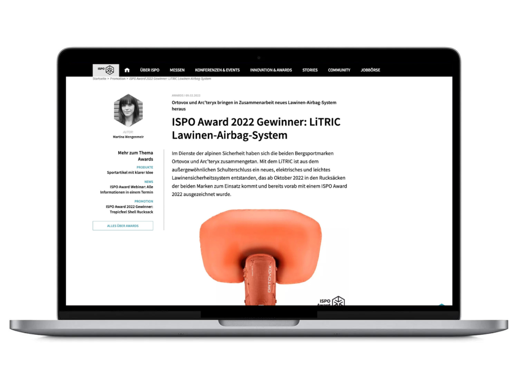 Target group-specific communication with the renowned ISPO Award