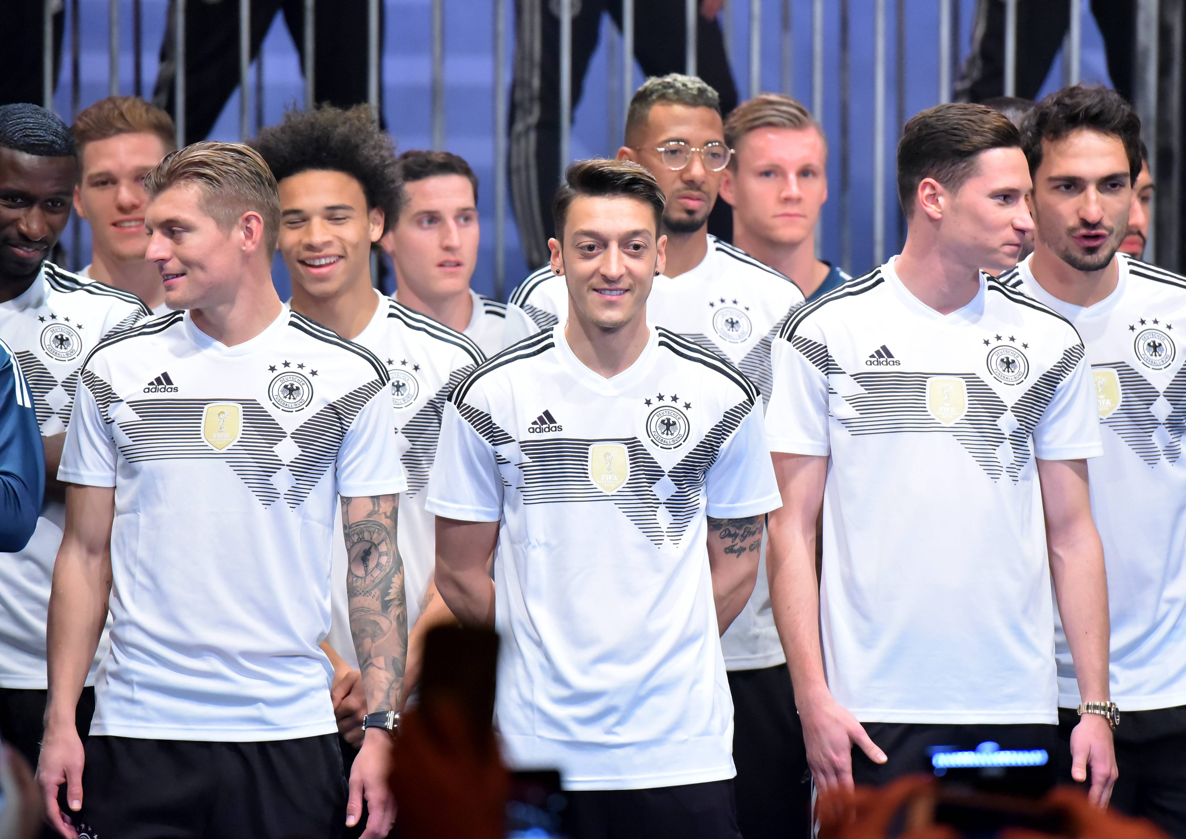 Germany's football captains' national team jerseys