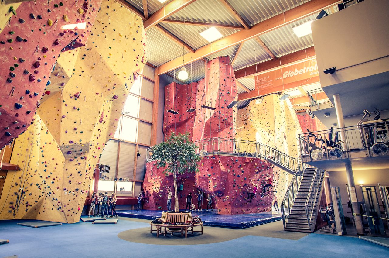 Magic Mountain Kletterhalle Innenraum der Magic Mountain Kletterhalle