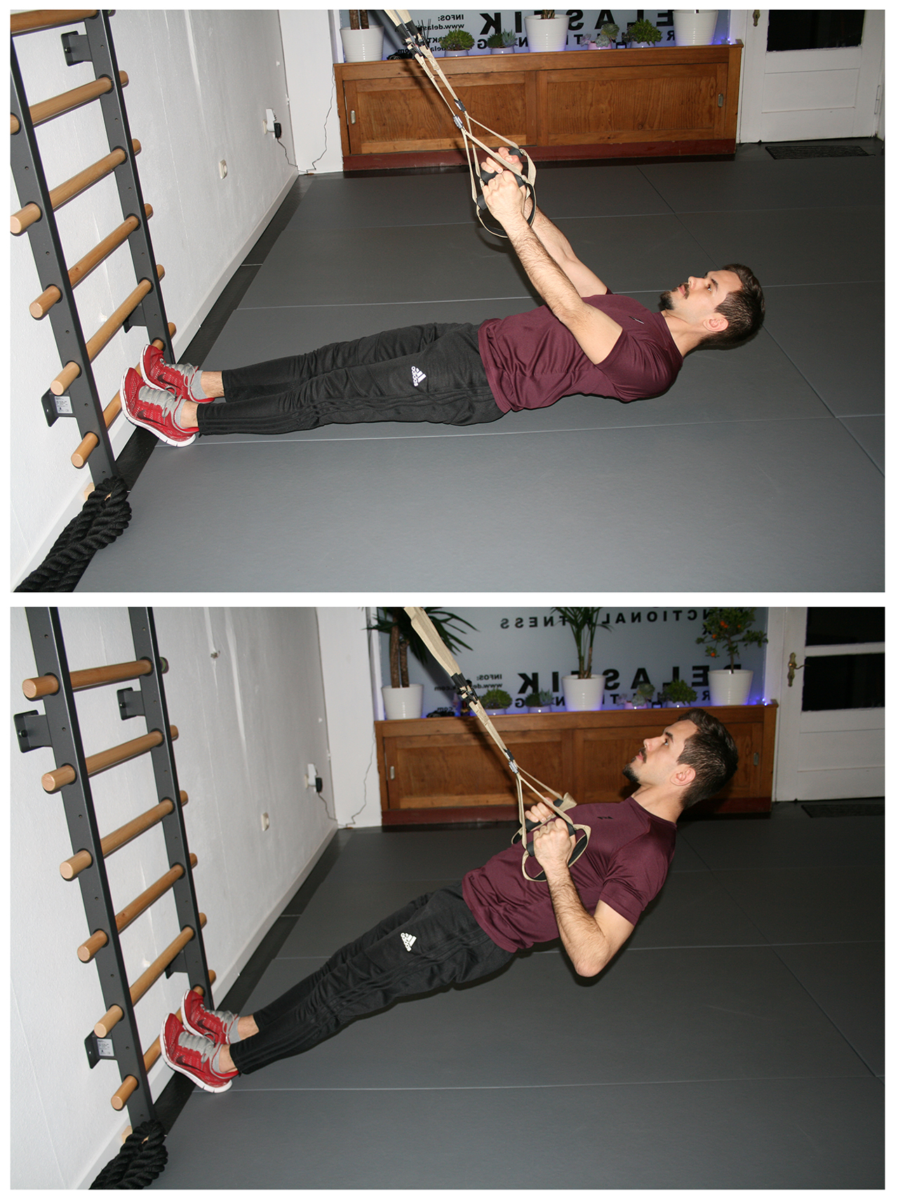 Advanced TRX Row Die Ausführung der Row TRX Übung