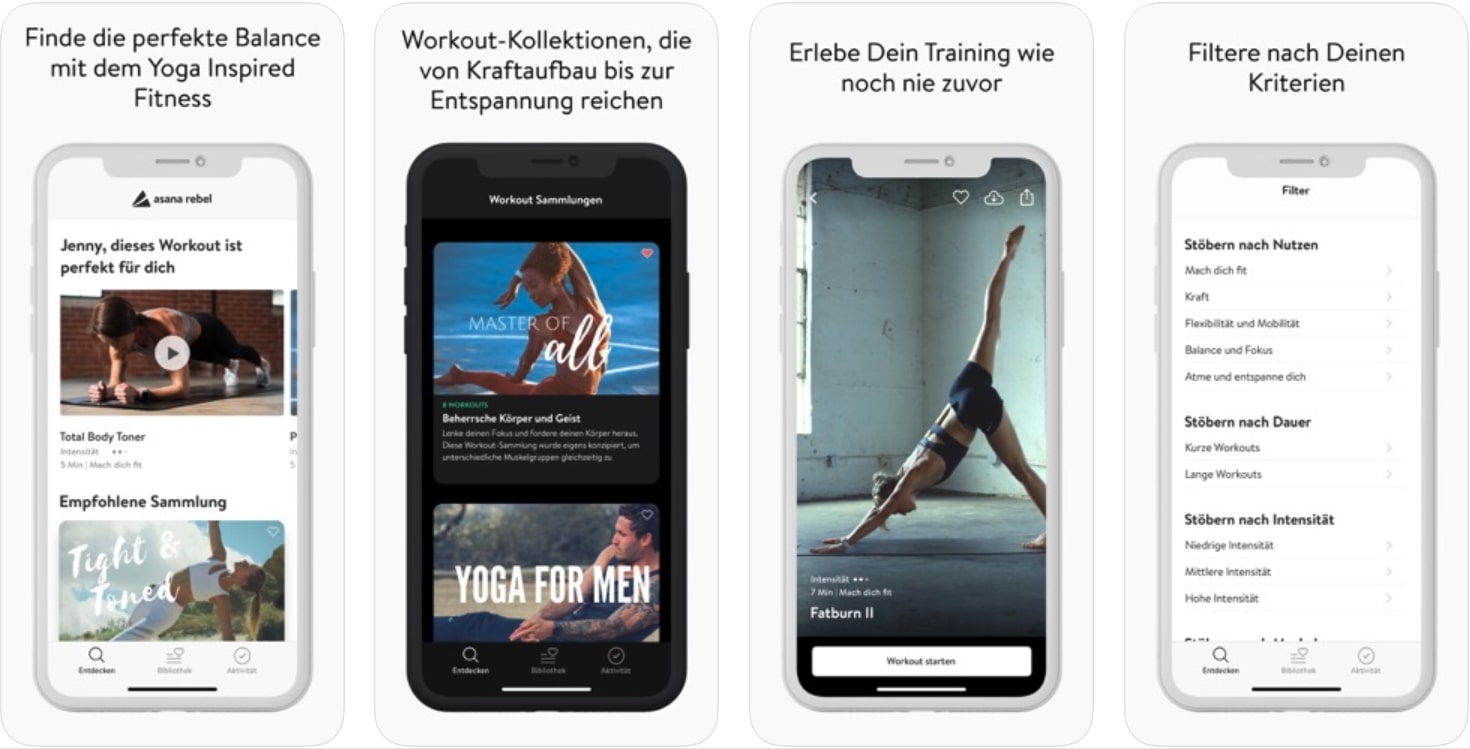 Asana Rebel Screenshots aus der Asana Rebel App