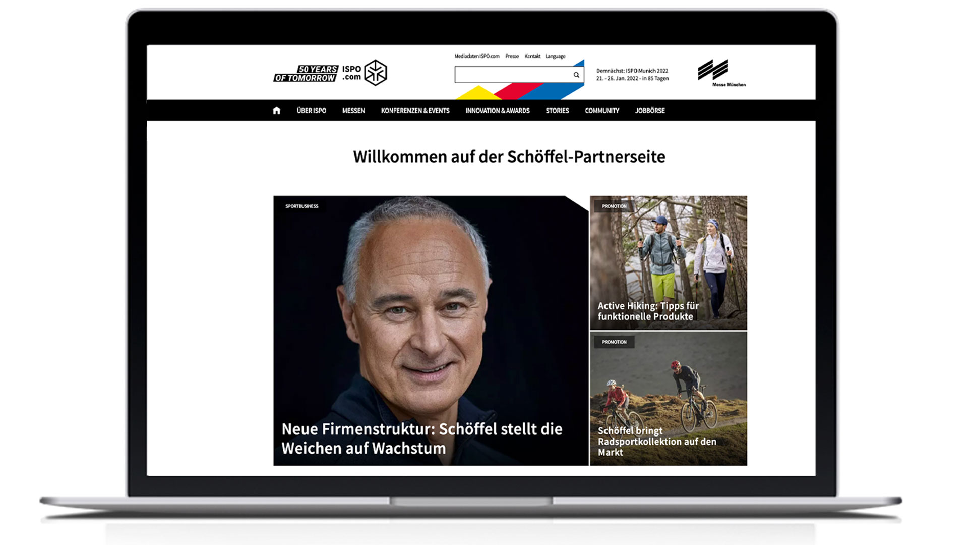 The Schöffel partner page on ISPO.com The Schöffel partner page on ISPO.com