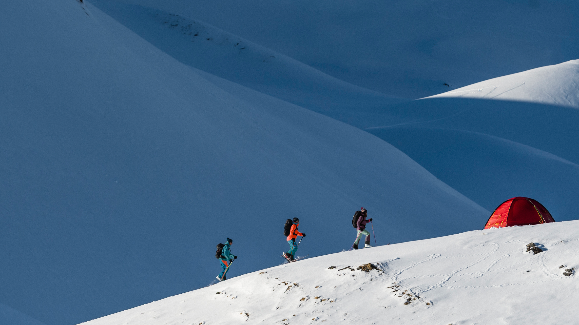 Ski touring with Jack