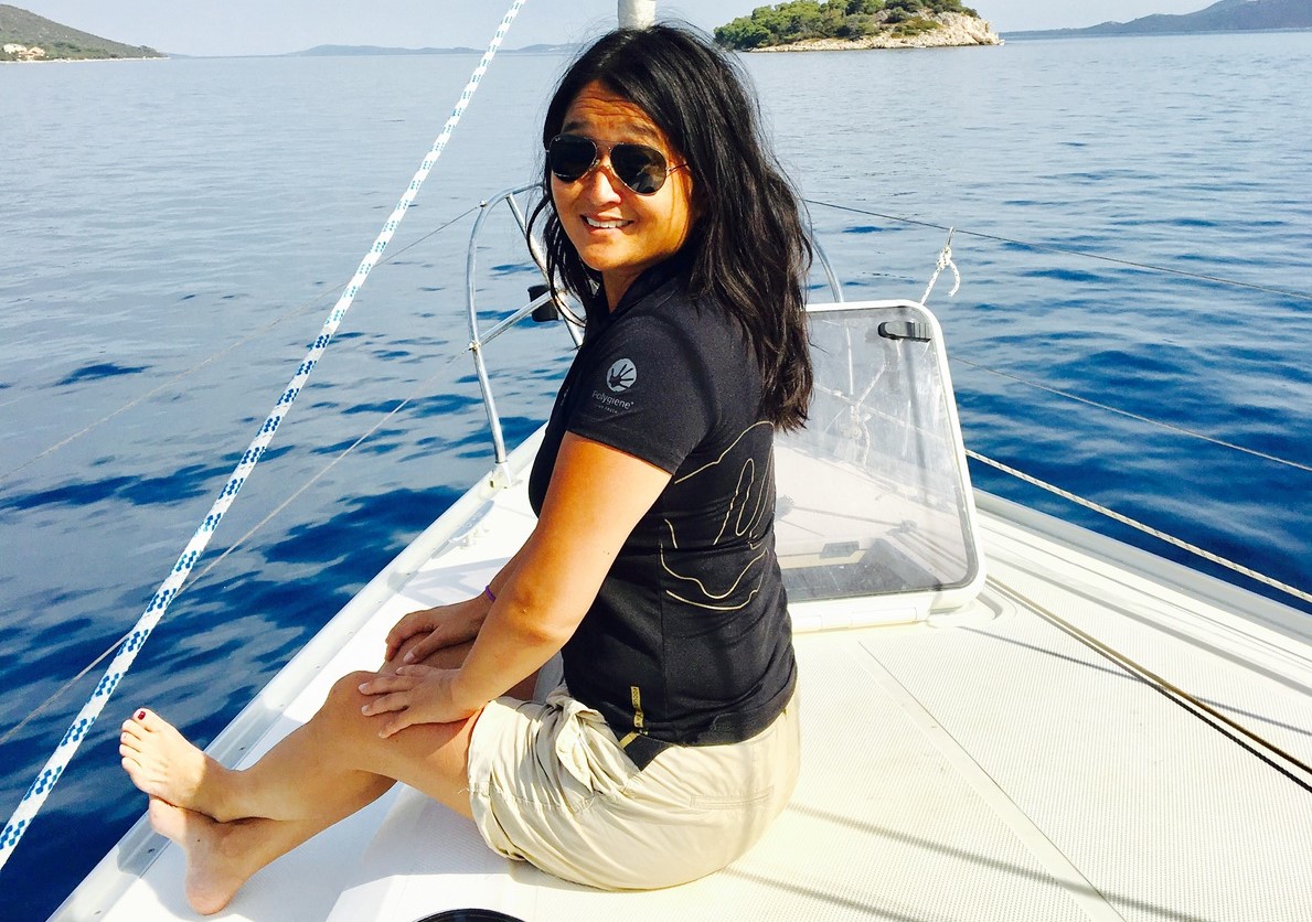 Ulrika Björk auf einem Schiff Ulrika Björk auf einem Schiff