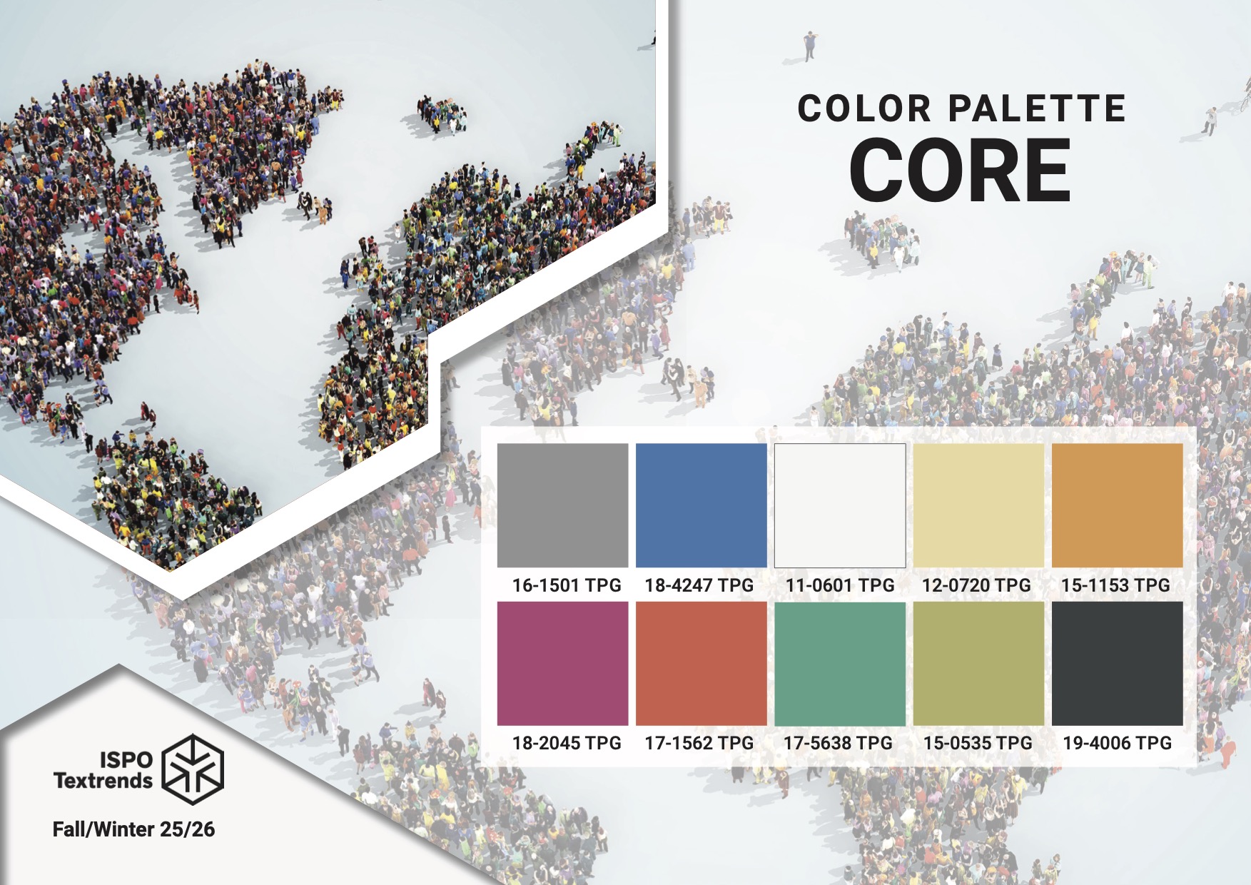 ISPO Textrends Couleurs pour l'automne/hiver 2025/26.