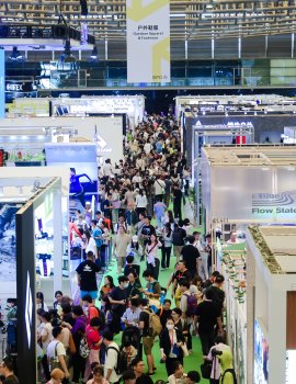 ISPO Shanghai halls, outdoor, birds eye view