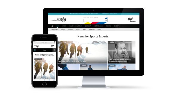 PC und Smartphone mit ISPO Website