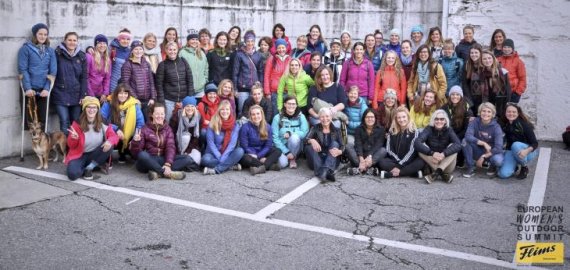 Group photo of the 1st European Women's Outdoor Summit