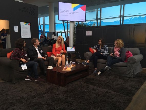 Diskussionsrunde in der ISPO Women‘s Lounge auf der ISPO Munich 2018.