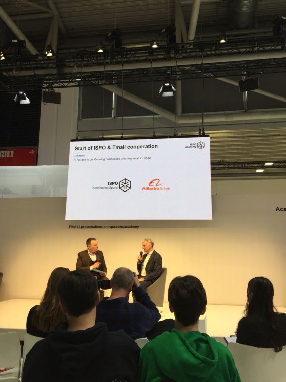 Alibaba on stage at ISPO Digitize. Alibaba on stage at ISPO Digitize.