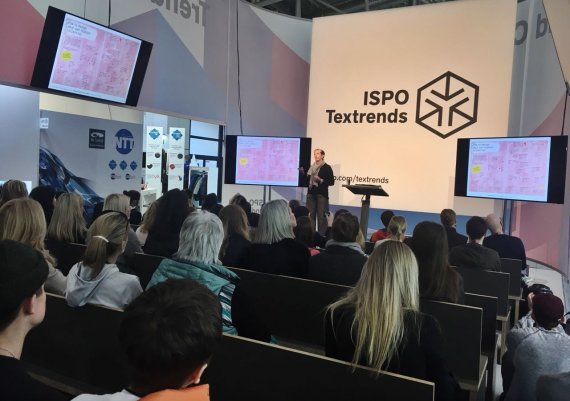 Die ISPO Textrends Bühne auf der ISPO Munich 2018.