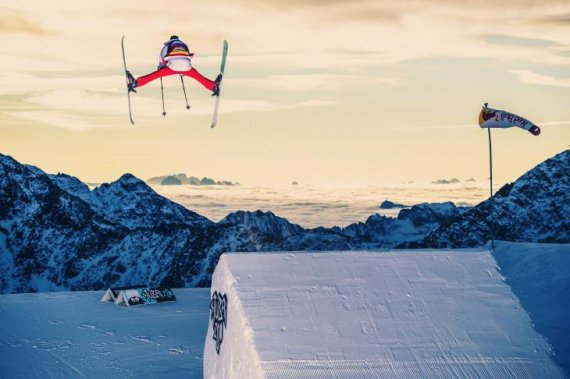 Only rarely in freestyle: Freerider Bene Mayr. Only rarely in freestyle: Freerider Bene Mayr.