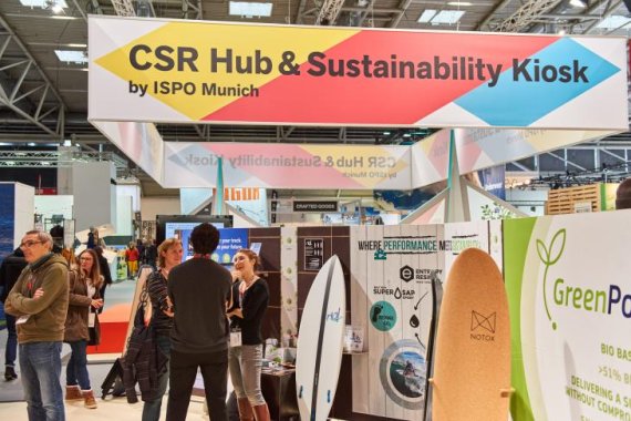 At the Sustainability Kiosk at ISPO Munich 2018, everything revolves around sustainability and the environment. At the Sustainability Kiosk at ISPO Munich 2018, everything revolves around sustainability and the environment.