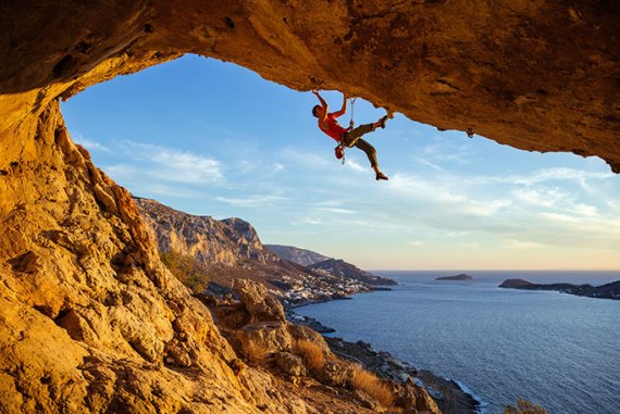 Climber at rock