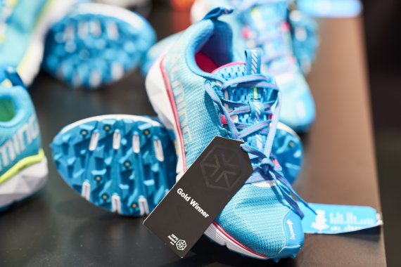 Running shoes at the ISPO Munich Running shoes at the ISPO Munich