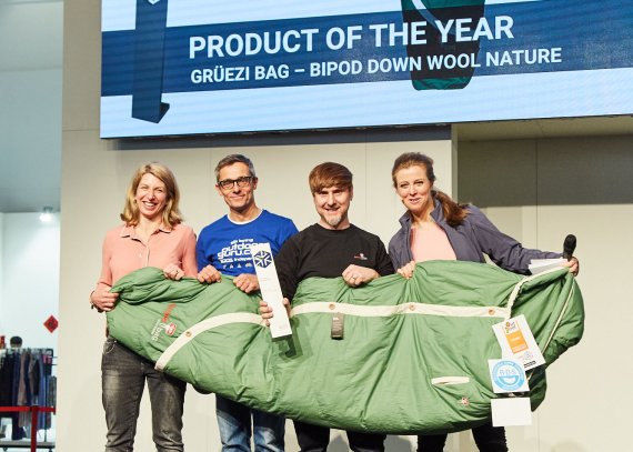 Product of the Year beim ISPO Award 2019 im Segment Outdoor wurde der Biopod DownWool Nature von Grüezi Bag.