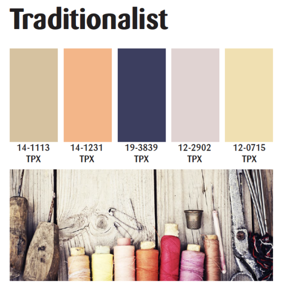 A sense of simplicity teamed with tradition will see this palette infiltrate multiple sectors, easily integrating with tones from the core palette.