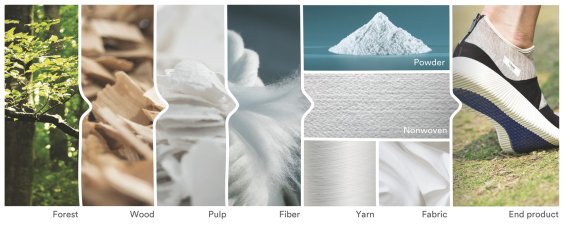 From forests to feet – the production process of Tencel.
