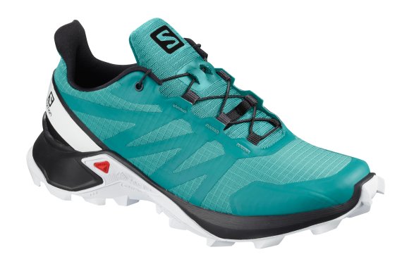 Trailrunning Schuh Supercross von Salomon Seitenansicht der Trailrunning Schuhe Supercross von Salomon