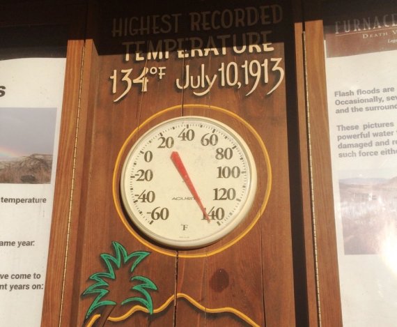 The heat record sign in Death Valley needs an update. The heat record sign in Death Valley needs an update.