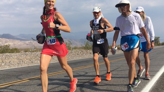 Ultra runners from all over the world meet at the Badwater Ultramarathon. Ultra runners from all over the world meet at the Badwater Ultramarathon.