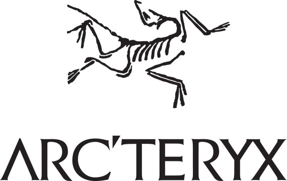 The prehistoric archaeopteryx can be found in the Arc'teryx logo. The prehistoric archaeopteryx can be found in the Arc'teryx logo.