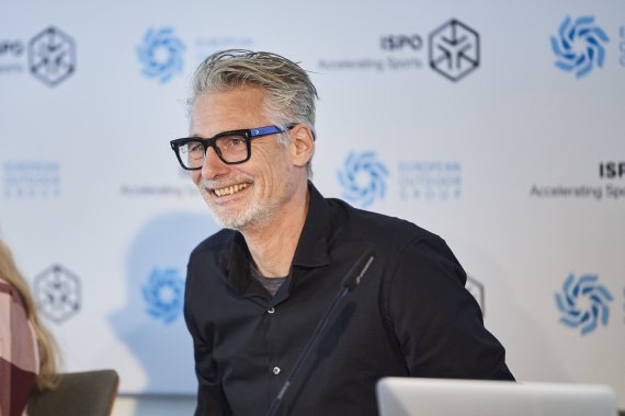 Peter Ottervanger, Head of Retail der EOG, auf der EOG Pressekonferenz auf der ISPO Munich 2020.