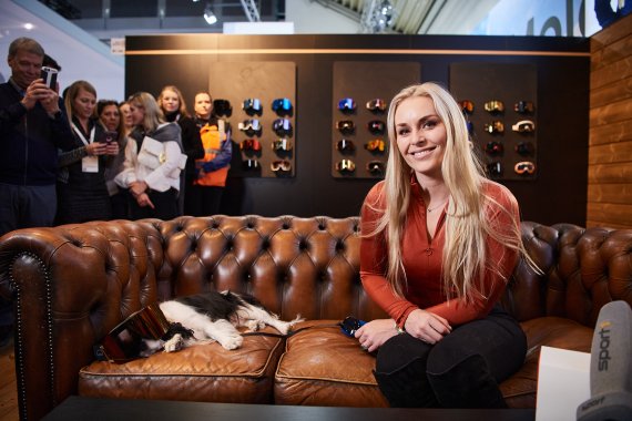 Lindsey Vonn at ISPO Munich 2020 at the Yniq booth Lindsey Vonn at ISPO Munich 2020 at the Yniq booth