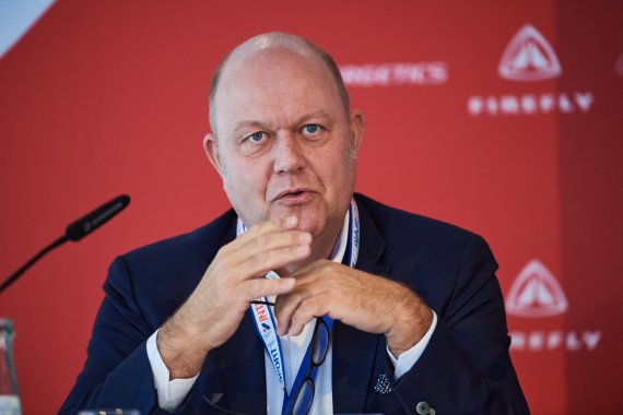 Alexander von Preen, CEO von Intersport, auf der Intersport Pressekonferenz auf der ISPO Munich 2020. 