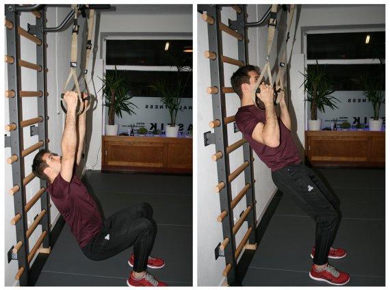 Die Ausführung der Pullup TRX Übungen