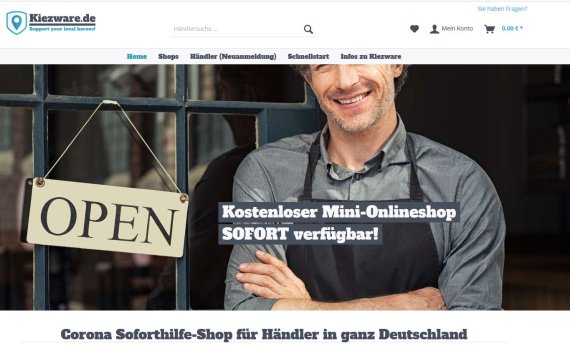 Die Berliner Website Kiezware.de will den lokalen Händlern und Gastronomen deutschlandweit helfen.