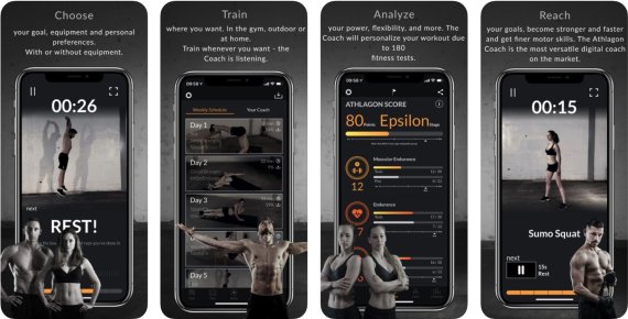 Athlagon Fitness App Screenshots