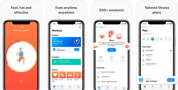 Seven Fitness App Screenshots