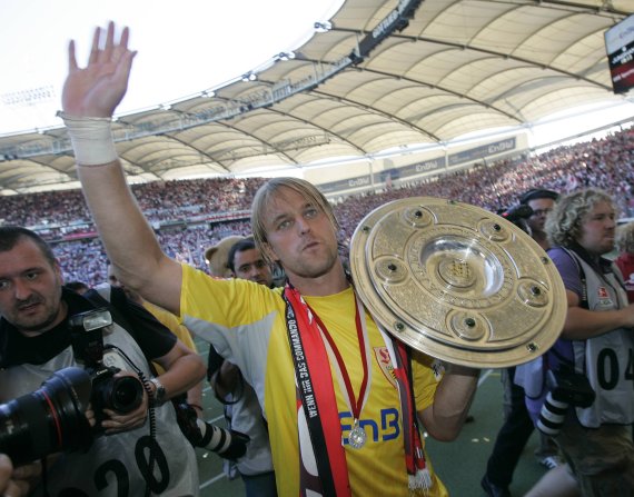 Greatest sporting success: In 2007, Timo Hildebrand sensationally became German champion with VfB Stuttgart.