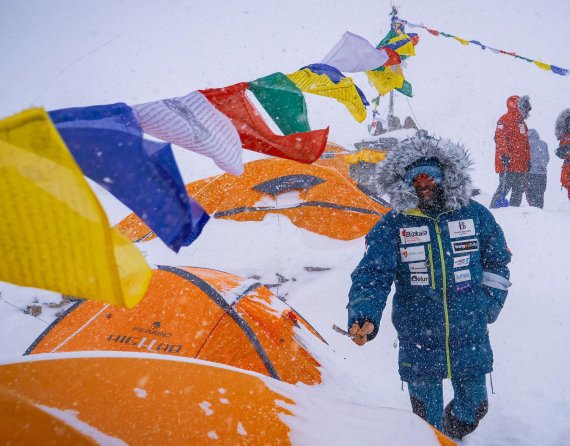 Winter expeditions in the Himalayas are particularly hard because of the extreme conditions.