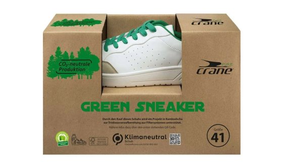 Launched with a lot of marketing: The climate-neutral sneaker from Aldi Süd. 