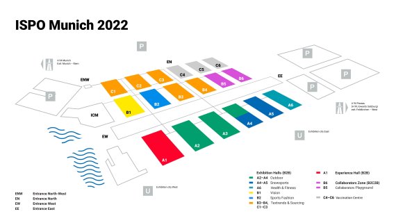 ISPO Munich 22 hall layout ISPO Munich 22 Hall Layout