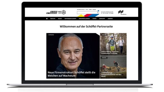The Schöffel partner page on ISPO.com