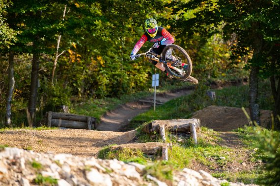 Biker im Bikepark Albstadt