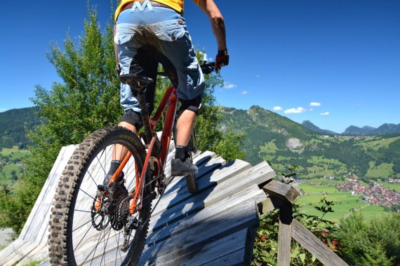 Ausblick über den Bikepark Hornbahn Hindelang