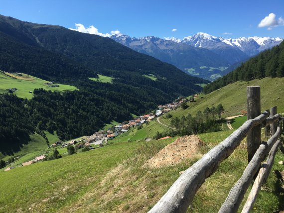 Ausblick über Matsch im Vinschgau