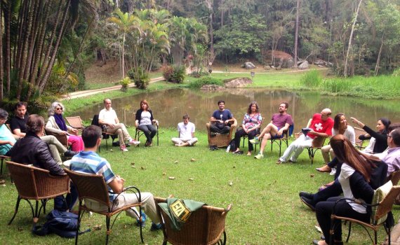 Walter Link bei einem Workshop in Brasilien